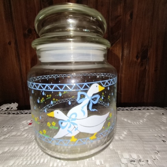 Vintage Anchor Hocking County Goose Painted Lidded Canister/ Candy Jar - Picture 4 of 4